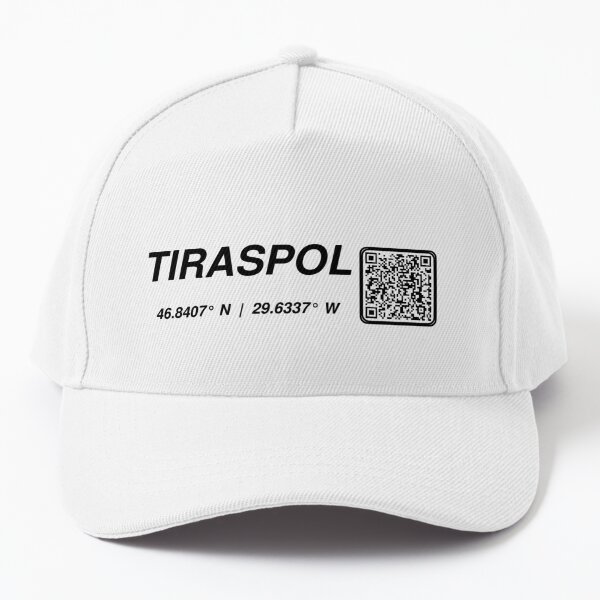 city of tiraspol moldova text gps coords - light casquette de baseball