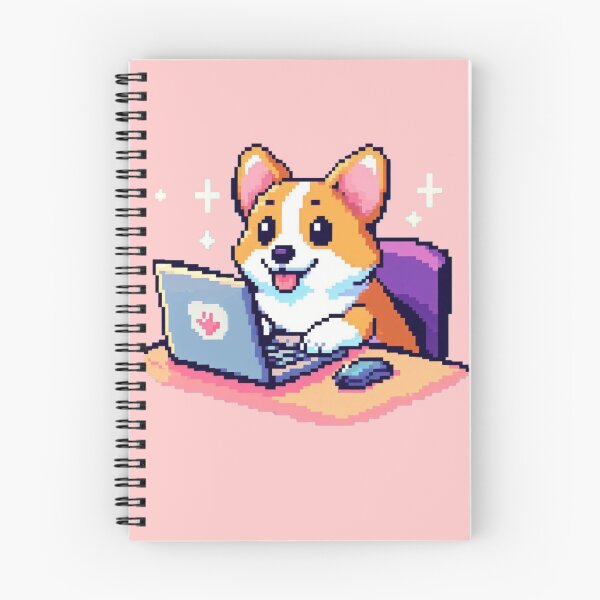 Item preview, Corgi Pixel Art (Typing Laptop N 2). designed and sold by Phantom-Moon.