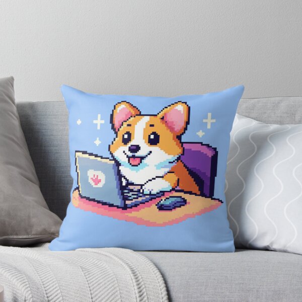 Item preview, Corgi Pixel Art (Typing Laptop N 2). designed and sold by Phantom-Moon.