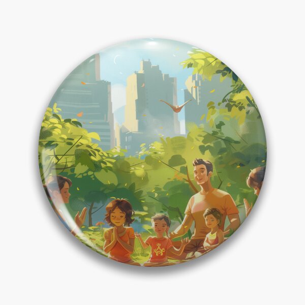 Item preview, Family Yoga in a Lush Green Park designed and sold by palmyst.