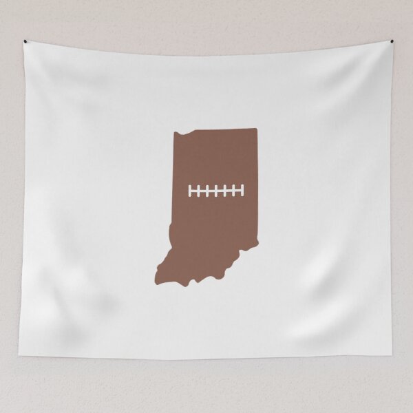Item preview, Indiana State Outline Football Stitch designed and sold by US States Merch.