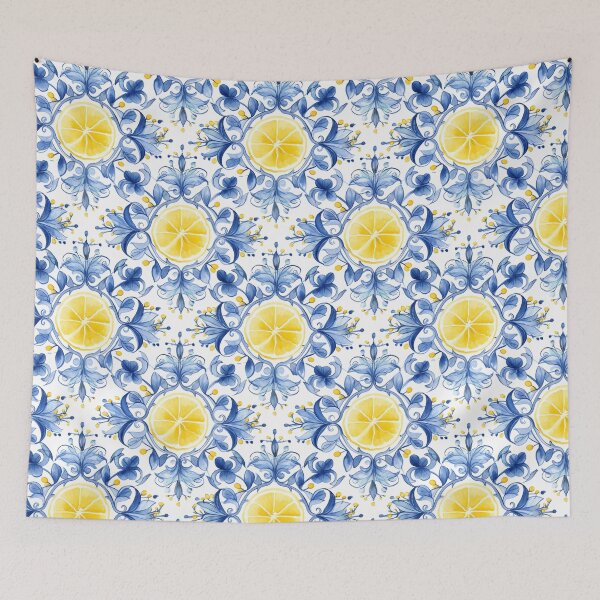 Artikelvorschau, Blaue Mosaikfliesen, Sizilien inspiriert, Mediterrane Fliesen entworfen und verkauft von MariaMarinova.