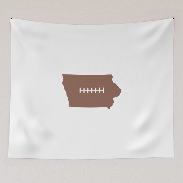 Item preview, Iowa State Outline Football Stitch designed and sold by US States Merch.