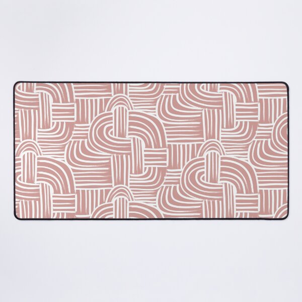 Item preview, Powder Pink and White Hand Drawn Curves and Lines Textured Abstract Line Art  designed and sold by GenAumonier.