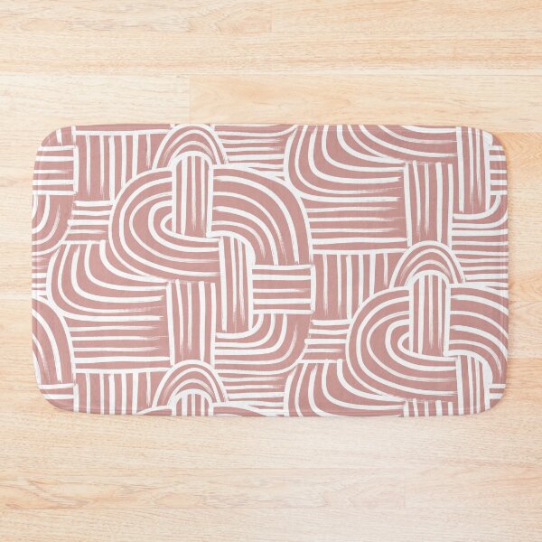 Item preview, Powder Pink and White Hand Drawn Curves and Lines Textured Abstract Line Art  designed and sold by GenAumonier.