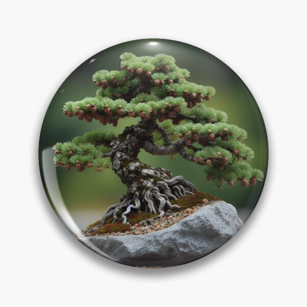 Item preview, Pine bonsai on rock designed and sold by Emile-Sabord.