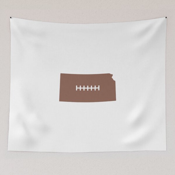 Item preview, Kansas State Outline Football Stitch designed and sold by US States Merch.