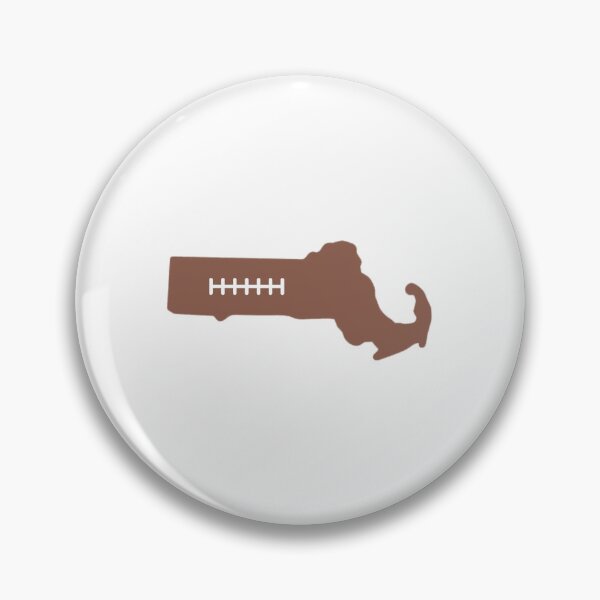 Item preview, Massachusetts State Outline Football Stitch designed and sold by US States Merch.
