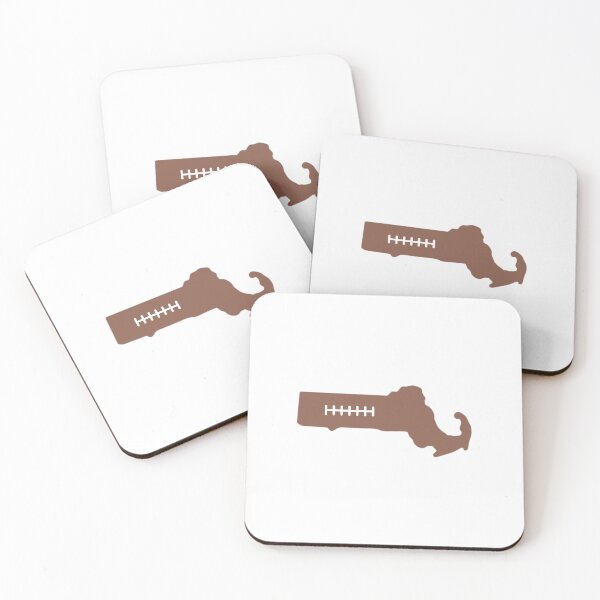 Item preview, Massachusetts State Outline Football Stitch designed and sold by US States Merch.