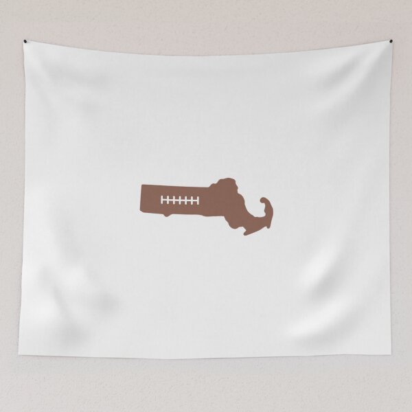 Item preview, Massachusetts State Outline Football Stitch designed and sold by US States Merch.