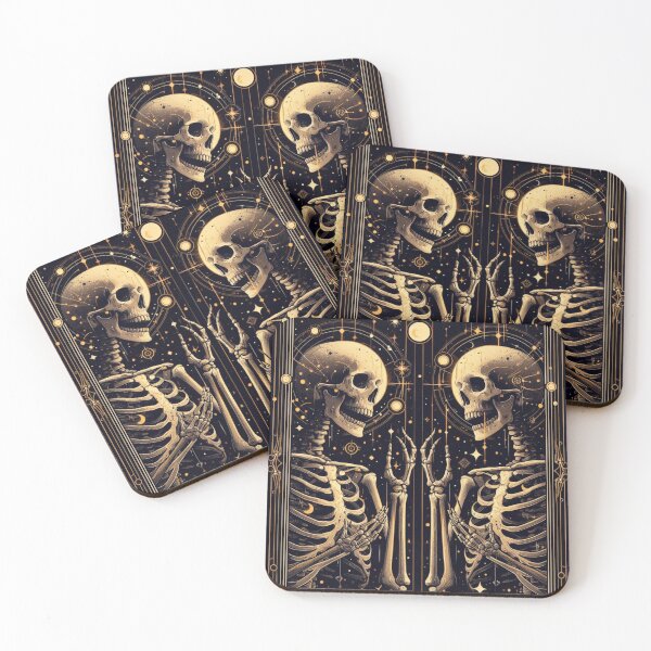 Item preview, Skeletons in a Tarot Card Dark Gothic Aesthetic 2D style designed and sold by whoismomoexe.