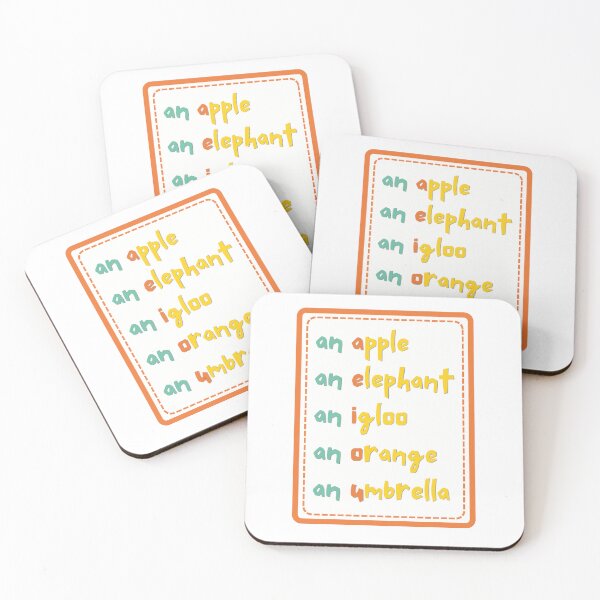 Item preview, English Grammar - Singular Nouns - Articles - an + vowel designed and sold by Zanabi.
