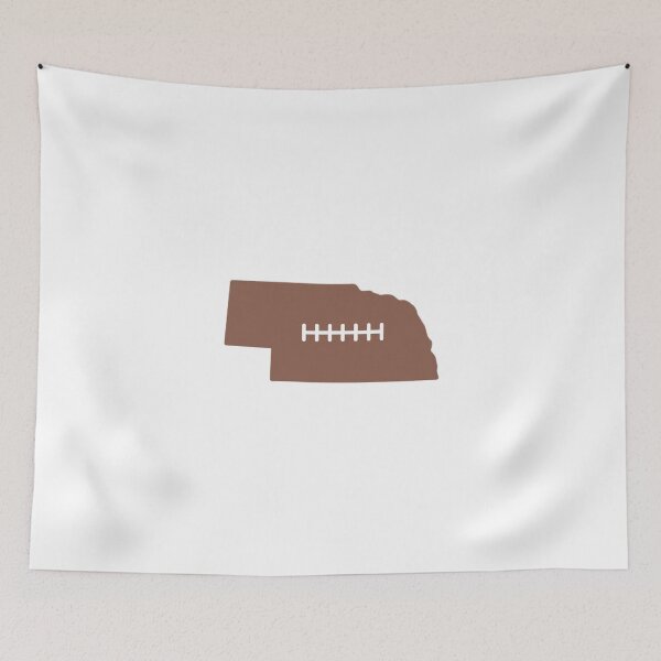 Item preview, Nebraska State Outline Football Stitch designed and sold by US States Merch.
