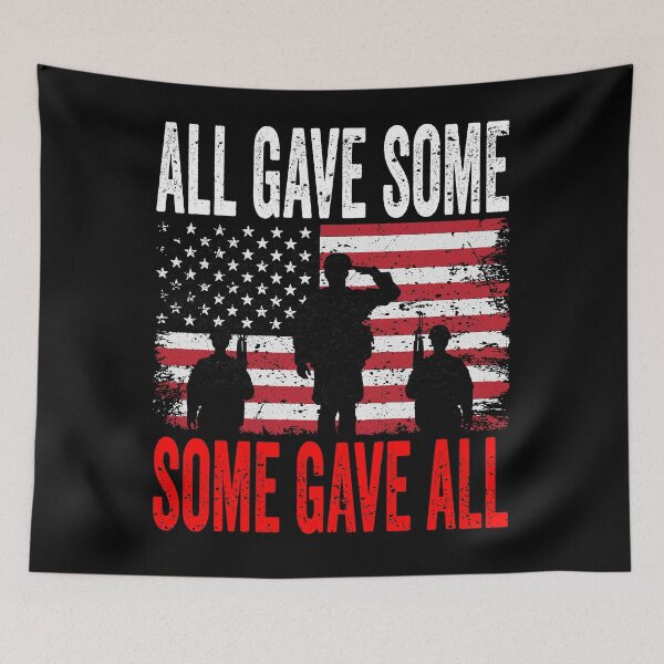 Item preview, Military Memorial Day All Gave Some Soldier USA Flag 4th of july designed and sold by BOUCHERIT amine.