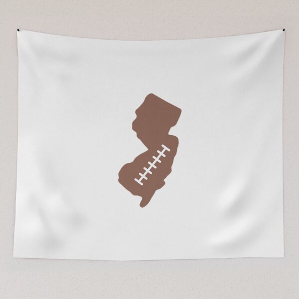 Item preview, New Jersey State Outline Football Stitch designed and sold by US States Merch.
