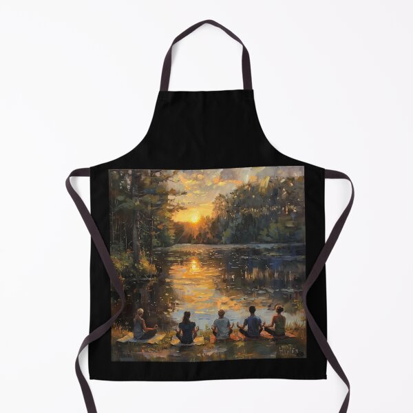Item preview, Group Meditation by Peaceful Lake at Sunset designed and sold by palmyst.