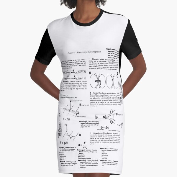 Physics. Magnets and Electromagnetism Graphic T-Shirt Dress