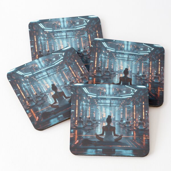 Item preview, Futuristic Yoga Class in High-Tech Environment designed and sold by palmyst.