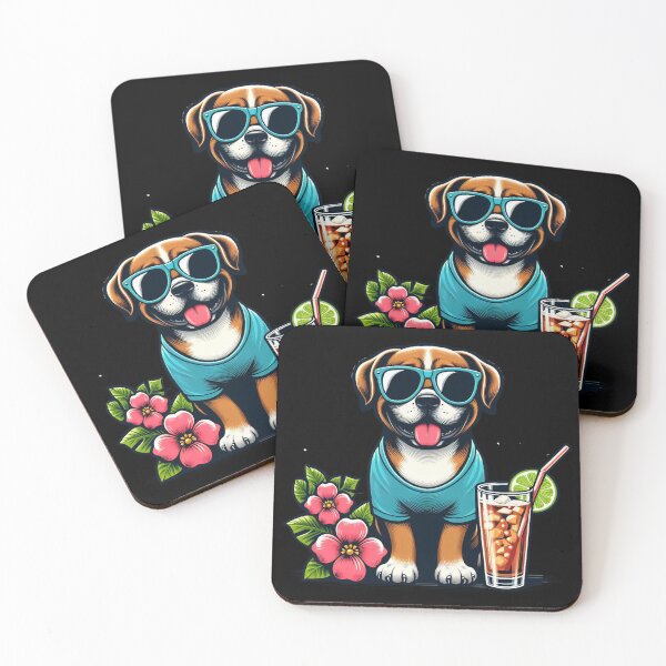 Item preview, Summer Vibe Dog Drinking Dog  designed and sold by PrntqTreasures.