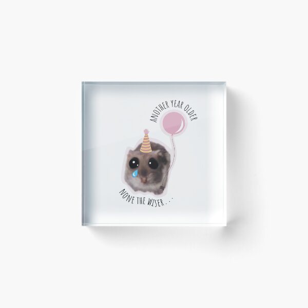 Item preview, Another year older none the wiser with funny sad hamster, happy birthday designed and sold by GosiaArtGarden.