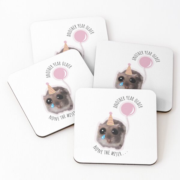 Item preview, Another year older none the wiser with funny sad hamster, happy birthday designed and sold by GosiaArtGarden.