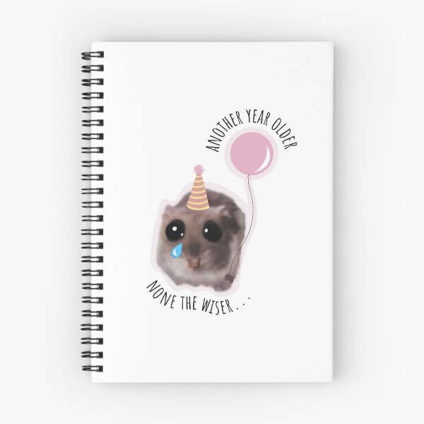 Artikelvorschau, Wieder ein Jahr älter, aber nicht klüger, mit einem lustigen, traurigen Hamster, alles Gute zum Geburtstag entworfen und verkauft von GosiaArtGarden.