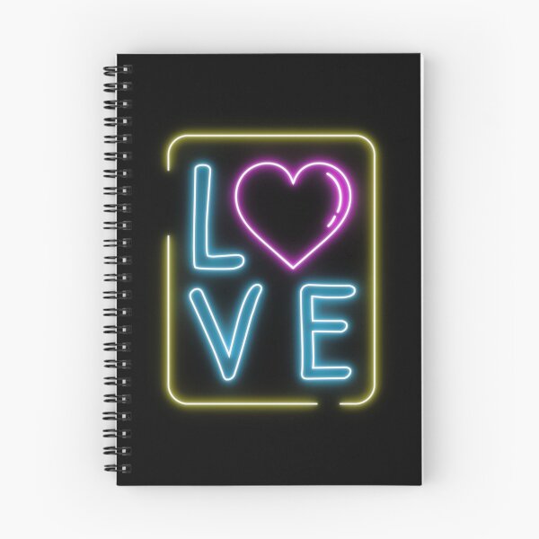 Item preview, Trendy Neon Love Word Art - Vibrant Glowing Text Decor on Redbubble designed and sold by Luxuriously.