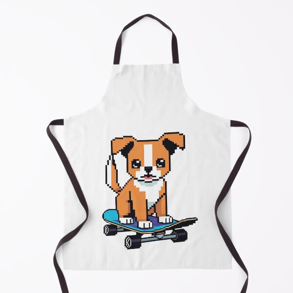 Item preview, pixel dog on skateboard designed and sold by Krasawcew.