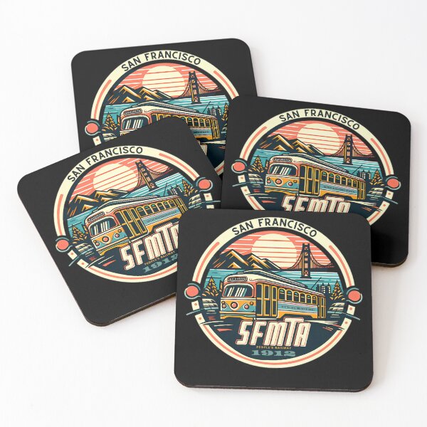 Item preview, Vintage Cable Car with Golden Gate Bridge in the Background designed and sold by StarRainbow.Online.