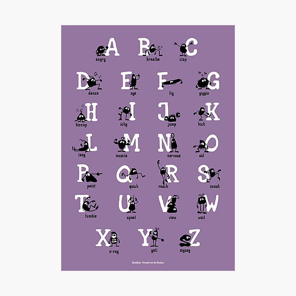 Alphabet - Purple Photographic Print