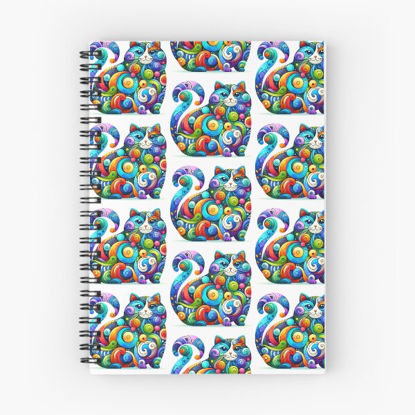 Item preview, Whimsical Colorful Cat - Vibrant Abstract Feline Art designed and sold by adriaquart.