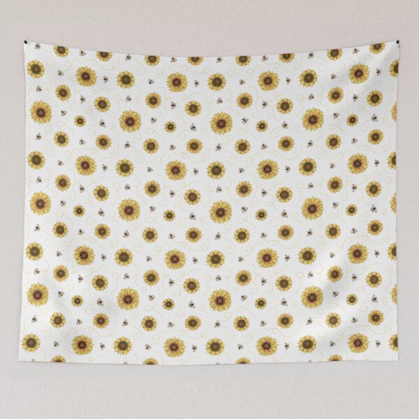 Item preview, Sunflowers and Bees Seamless Pattern designed and sold by Alex Jade.