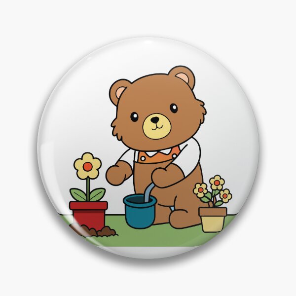 Item preview, Fluffy Teddy Bear Gardener designed and sold by omerfdln34.