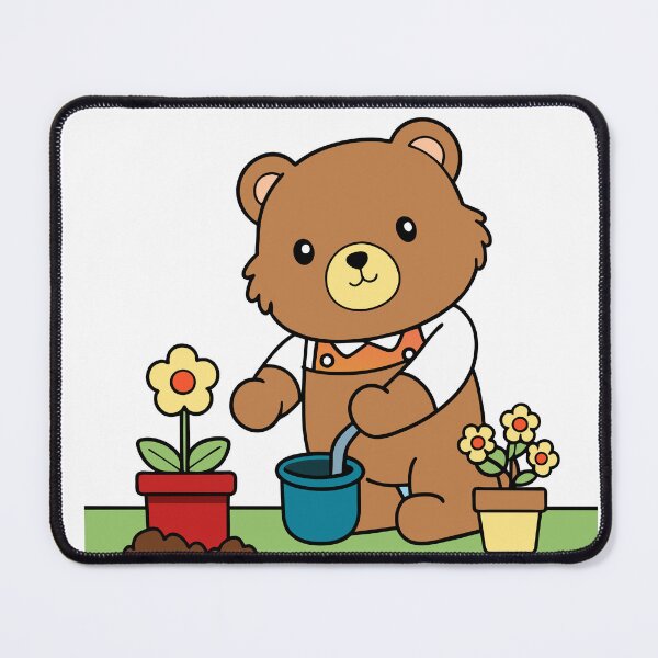 Item preview, Fluffy Teddy Bear Gardener designed and sold by omerfdln34.