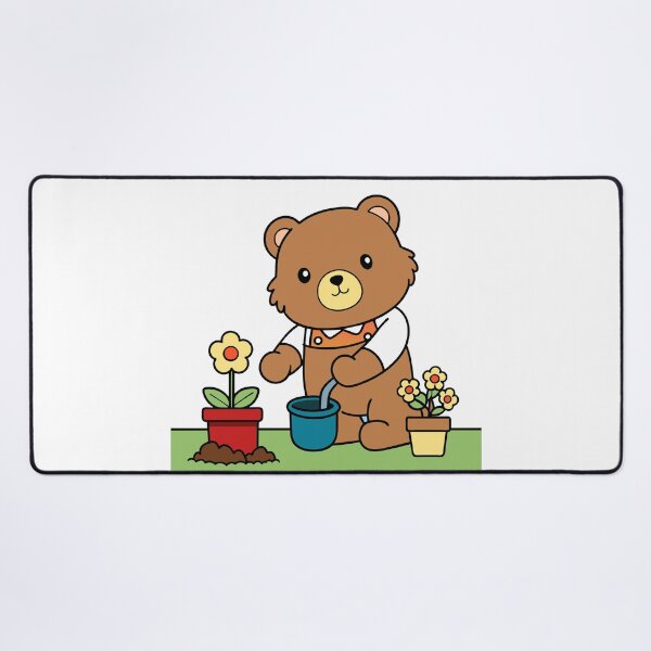 Item preview, Fluffy Teddy Bear Gardener designed and sold by omerfdln34.