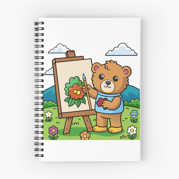Item preview, Fluffy Teddy Bear Painting a Colorful Picture  designed and sold by omerfdln34.