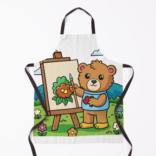 Item preview, Fluffy Teddy Bear Painting a Colorful Picture designed and sold by omerfdln34.