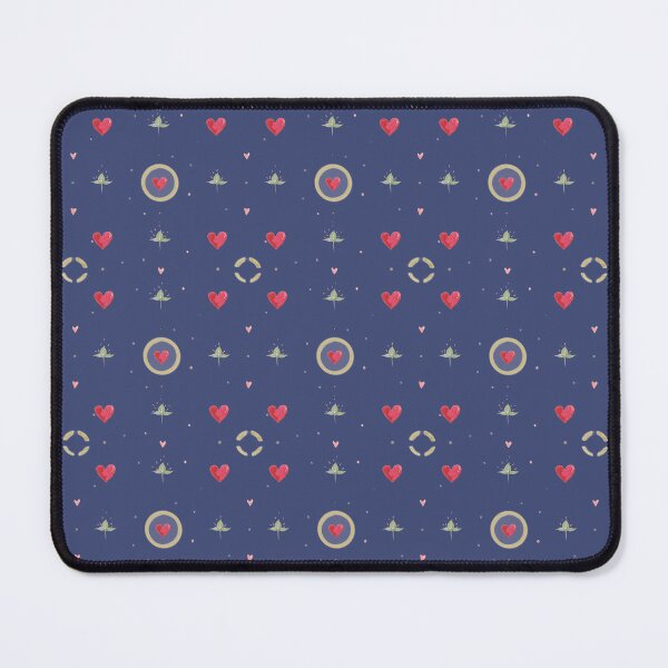 Item preview, Watercolor little hearts polka dot space blue & red cosmic print designed and sold by HandmadeMood.