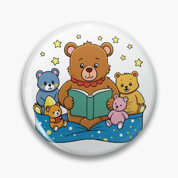 Item preview, Fluffy Teddy Bear Reading a Bedtime Story designed and sold by omerfdln34.