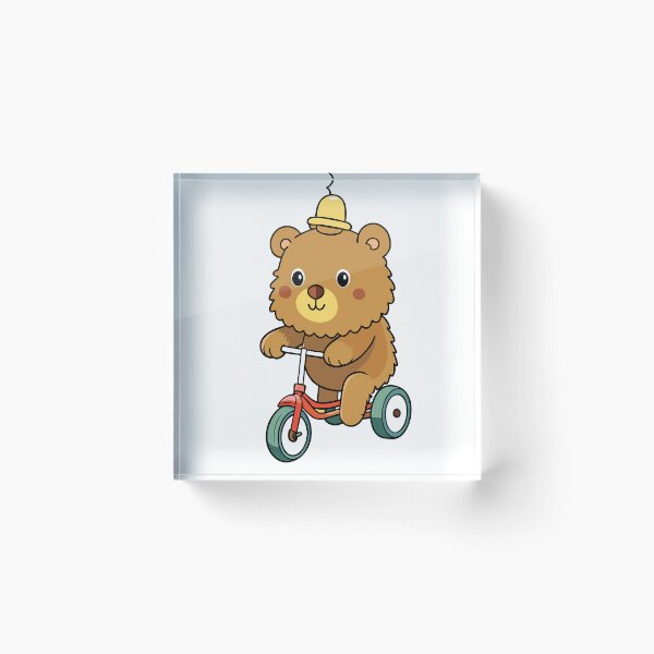 Item preview, Fluffy Teddy Bear Riding Down a Leafy Path designed and sold by omerfdln34.