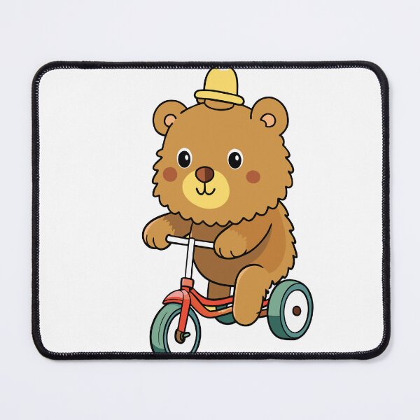 Item preview, Fluffy Teddy Bear Riding Down a Leafy Path designed and sold by omerfdln34.