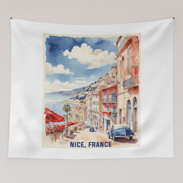 Item preview, Nice France Vintage Travel Tourism  designed and sold by TravelersGems.