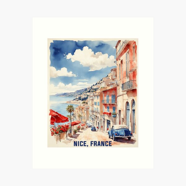 Item preview, Nice France Vintage Travel Tourism  designed and sold by TravelersGems.