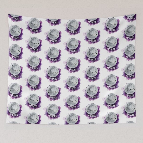 Item preview, Pisces Star Sign Astrology Full Moon designed and sold by WildWoodlandWitch.
