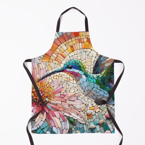 Item preview, Vibrant Hummingbird Mosaic Inspired Art designed and sold by 3MillsDesign.
