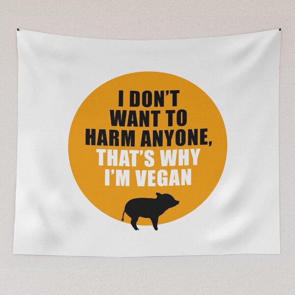 Item preview, I don’t  want to  harm anyone, That’s why  i’m vegan designed and sold by Nanika-akimoto.