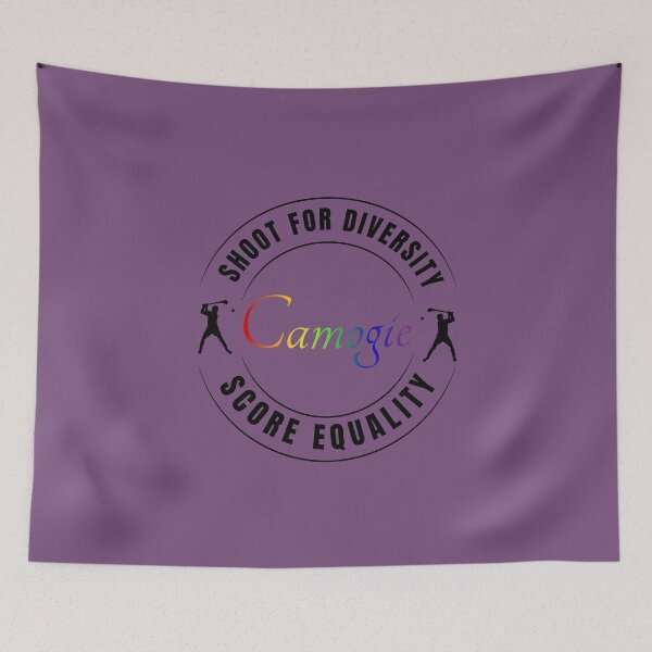 Item preview, Shoot For Diversity, Score Equality LGBTQ Slogan, Hurl and sliotar graphic and rainbow text, LGBTQ T-Shirt, Unisex T-Shirt, Camogie T-Shirt, GAA Camogie tees,  designed and sold by PrideBeProud.