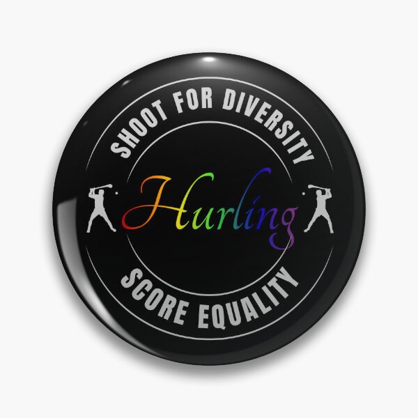 Item preview, Shoot For Diversity, Score Equality LGBTQ Slogan, Hurl and sliotar graphic and rainbow text, LGBTQ T-Shirt, Unisex T-Shirt, Hurling T-Shirt, GAA Hurling tees,  designed and sold by PrideBeProud.