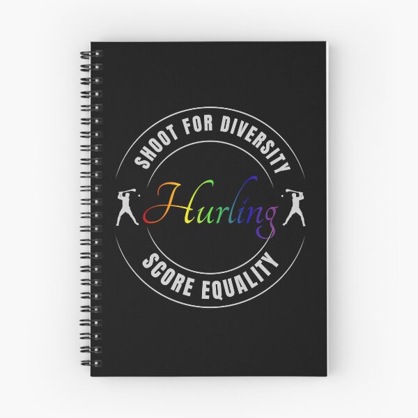 Item preview, Shoot For Diversity, Score Equality LGBTQ Slogan, Hurl and sliotar graphic and rainbow text, LGBTQ T-Shirt, Unisex T-Shirt, Hurling T-Shirt, GAA Hurling tees,  designed and sold by PrideBeProud.