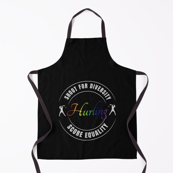 Item preview, Shoot For Diversity, Score Equality LGBTQ Slogan, Hurl and sliotar graphic and rainbow text, LGBTQ T-Shirt, Unisex T-Shirt, Hurling T-Shirt, GAA Hurling tees, designed and sold by PrideBeProud.